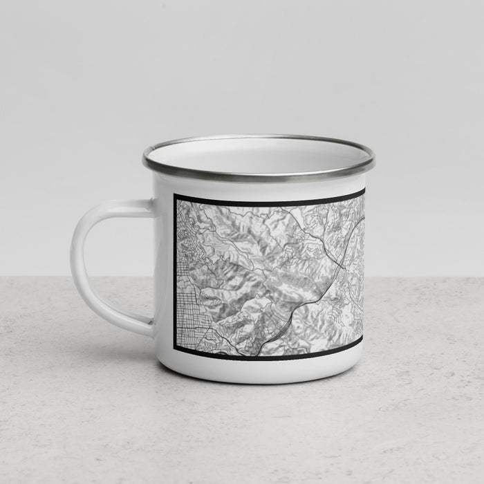 Left View Custom Lamorinda California Map Enamel Mug in Classic