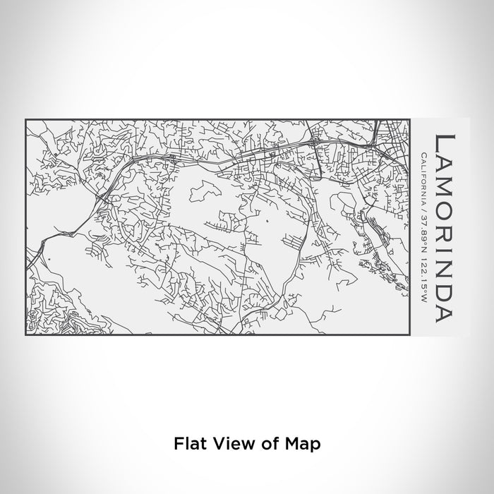 Rendered View of Lamorinda California Map Engraving on 17oz Stainless Steel Insulated Cola Bottle in White