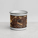 Front View Custom Lamorinda California Map Enamel Mug in Ember