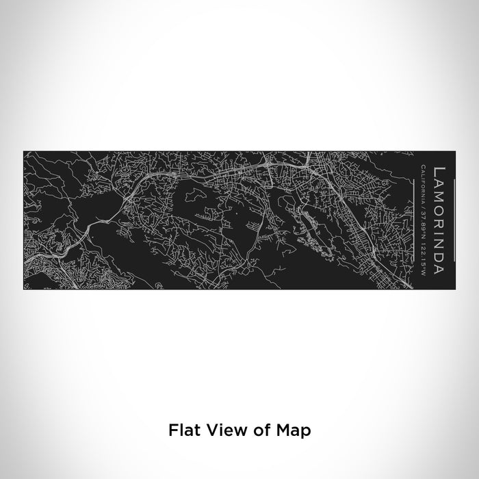 Rendered View of Lamorinda California Map Engraving on 10oz Stainless Steel Insulated Cup with Sliding Lid in Black