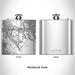 Rendered View of Lamorinda California Map Engraving on 6oz Stainless Steel Flask