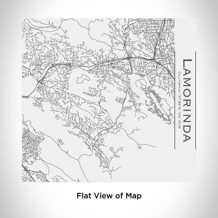 Rendered View of Lamorinda California Map Engraving on 17oz Stainless Steel Insulated Tumbler in White