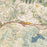 Lamorinda California Map Print in Woodblock Style Zoomed In Close Up Showing Details