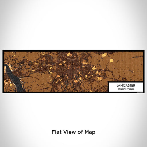 Flat View of Map Custom Lancaster Pennsylvania Map Enamel Mug in Ember