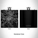 Rendered View of Lancaster Pennsylvania Map Engraving on 6oz Stainless Steel Flask in Black