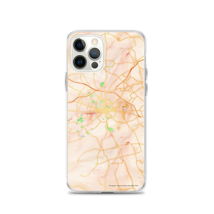 Custom Lancaster Pennsylvania Map iPhone 12 Pro Phone Case in Watercolor