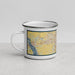 Left View Custom Lancaster Pennsylvania Map Enamel Mug in Woodblock