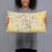 Person holding 20x12 Custom Lancaster Pennsylvania Map Throw Pillow in Woodblock