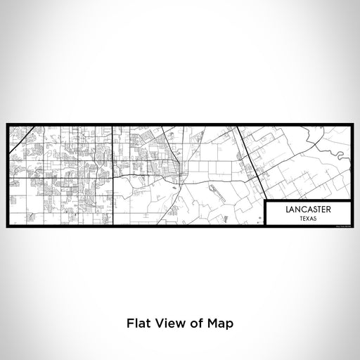 Flat View of Map Custom Lancaster Texas Map Enamel Mug in Classic