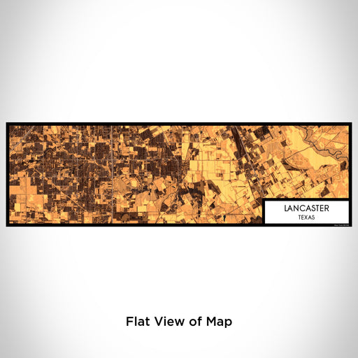 Flat View of Map Custom Lancaster Texas Map Enamel Mug in Ember