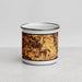 Front View Custom Lancaster Texas Map Enamel Mug in Ember