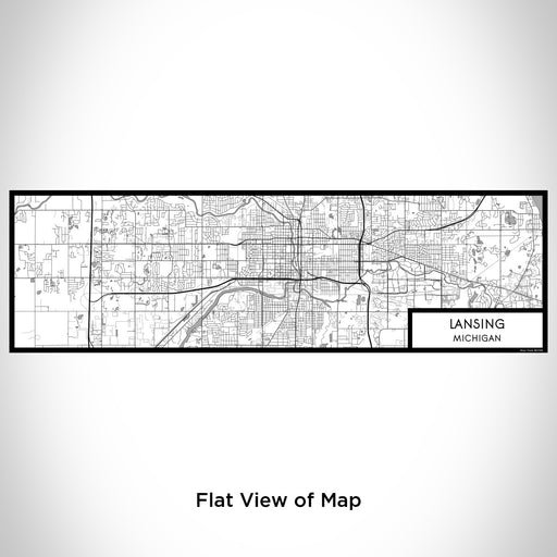 Flat View of Map Custom Lansing Michigan Map Enamel Mug in Classic