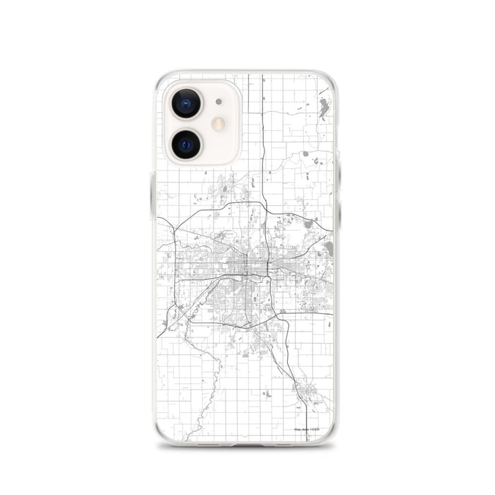Custom Lansing Michigan Map iPhone 12 Phone Case in Classic