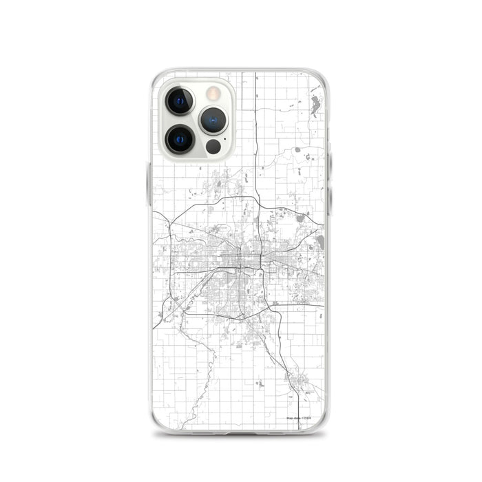 Custom Lansing Michigan Map iPhone 12 Pro Phone Case in Classic