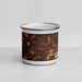 Front View Custom Lansing Michigan Map Enamel Mug in Ember