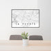 24x36 La Puente California Map Print Lanscape Orientation in Classic Style Behind 2 Chairs Table and Potted Plant