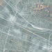La Puente California Map Print in Afternoon Style Zoomed In Close Up Showing Details
