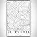 La Puente California Map Print Portrait Orientation in Classic Style With Shaded Background