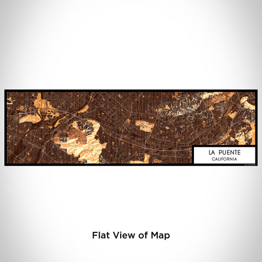 Flat View of Map Custom La Puente California Map Enamel Mug in Ember