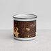 Front View Custom La Puente California Map Enamel Mug in Ember
