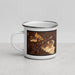 Left View Custom La Puente California Map Enamel Mug in Ember