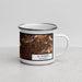 Right View Custom La Puente California Map Enamel Mug in Ember
