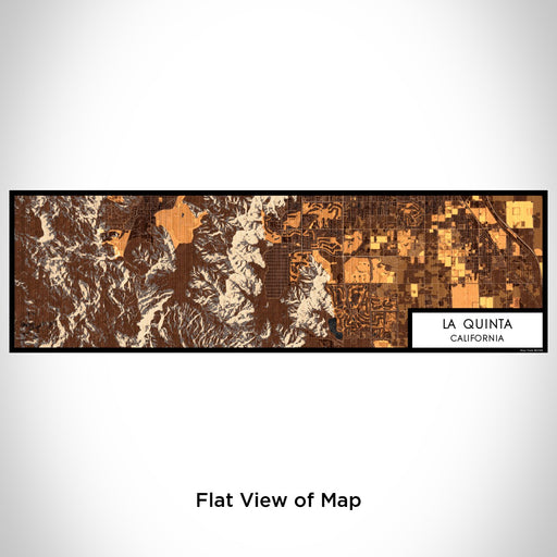 Flat View of Map Custom La Quinta California Map Enamel Mug in Ember