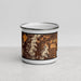 Front View Custom La Quinta California Map Enamel Mug in Ember
