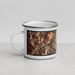 Left View Custom La Quinta California Map Enamel Mug in Ember
