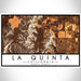 La Quinta California Map Print Landscape Orientation in Ember Style With Shaded Background
