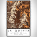 La Quinta California Map Print Portrait Orientation in Ember Style With Shaded Background
