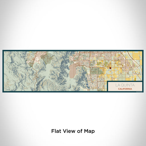 Flat View of Map Custom La Quinta California Map Enamel Mug in Woodblock