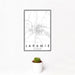 12x18 Laramie Wyoming Map Print Portrait Orientation in Classic Style With Small Cactus Plant in White Planter