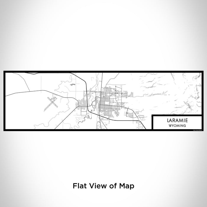 Flat View of Map Custom Laramie Wyoming Map Enamel Mug in Classic