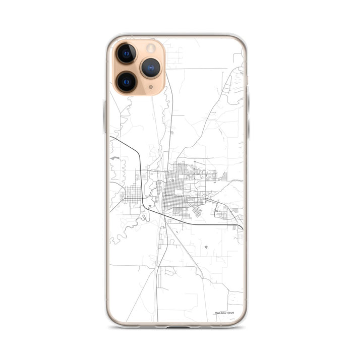 Custom iPhone 11 Pro Max Laramie Wyoming Map Phone Case in Classic
