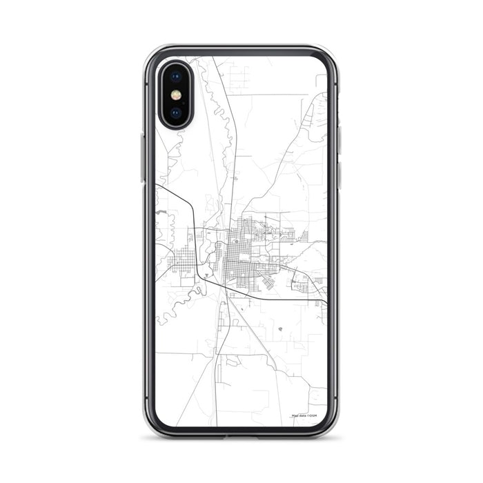 Custom iPhone X/XS Laramie Wyoming Map Phone Case in Classic