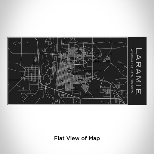 Rendered View of Laramie Wyoming Map Engraving on 17oz Stainless Steel Insulated Cola Bottle in Black