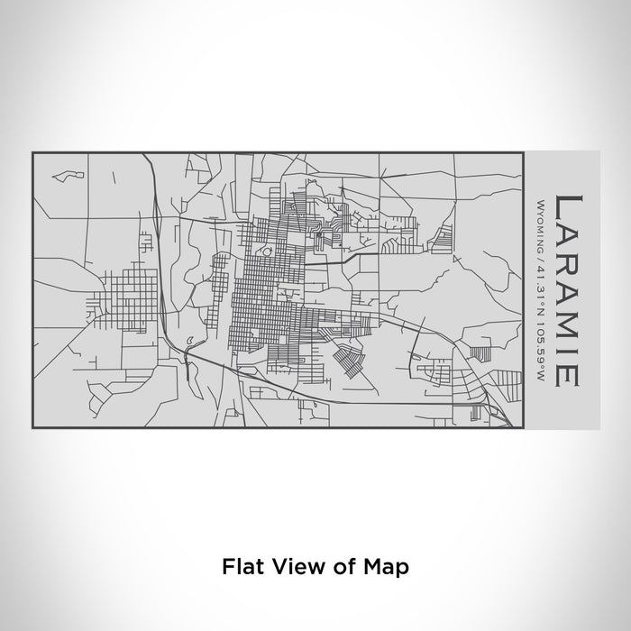 Rendered View of Laramie Wyoming Map Engraving on 17oz Stainless Steel Insulated Cola Bottle