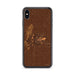 Custom iPhone XS Max Laramie Wyoming Map Phone Case in Ember