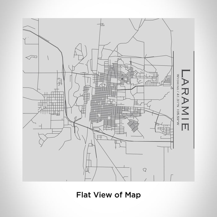 Rendered View of Laramie Wyoming Map Engraving on 17oz Stainless Steel Insulated Tumbler