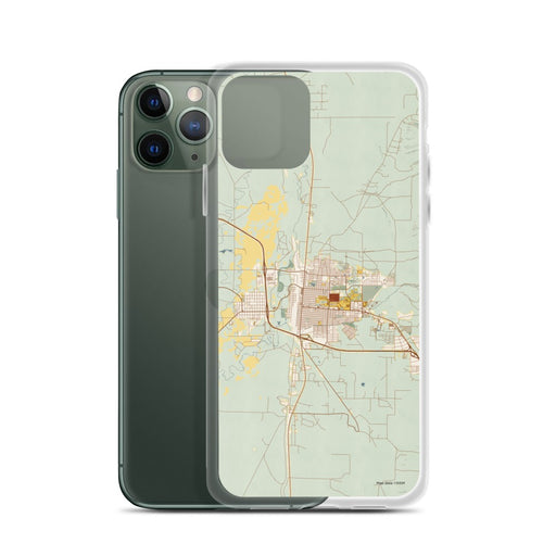 Custom Laramie Wyoming Map Phone Case in Woodblock
