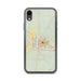 Custom iPhone XR Laramie Wyoming Map Phone Case in Woodblock
