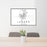 24x36 Laredo Texas Map Print Landscape Orientation in Classic Style Behind 2 Chairs Table and Potted Plant