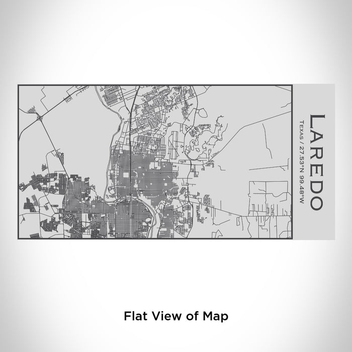 Rendered View of Laredo Texas Map Engraving on 17oz Stainless Steel Insulated Cola Bottle