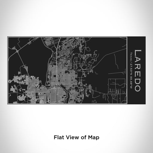 Rendered View of Laredo Texas Map Engraving on 17oz Stainless Steel Insulated Cola Bottle in Black