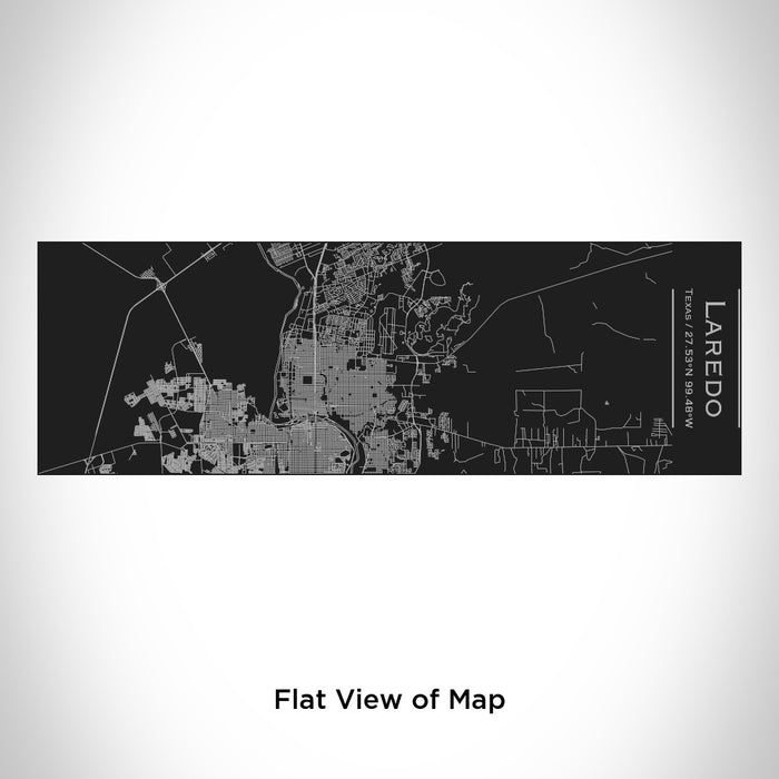 Rendered View of Laredo Texas Map Engraving on 10oz Stainless Steel Insulated Cup with Sliding Lid in Black