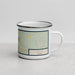 Right View Custom Laredo Texas Map Enamel Mug in Woodblock
