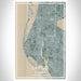 Largo Florida Map Print Portrait Orientation in Afternoon Style With Shaded Background