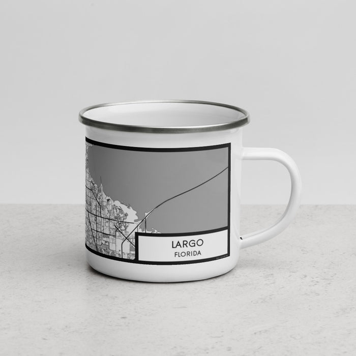 Right View Custom Largo Florida Map Enamel Mug in Classic