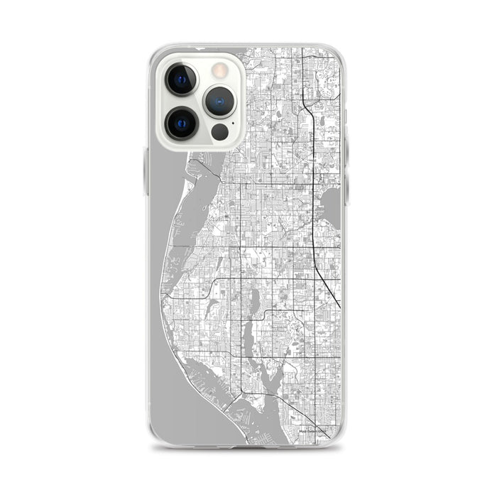 Custom Largo Florida Map iPhone 12 Pro Max Phone Case in Classic